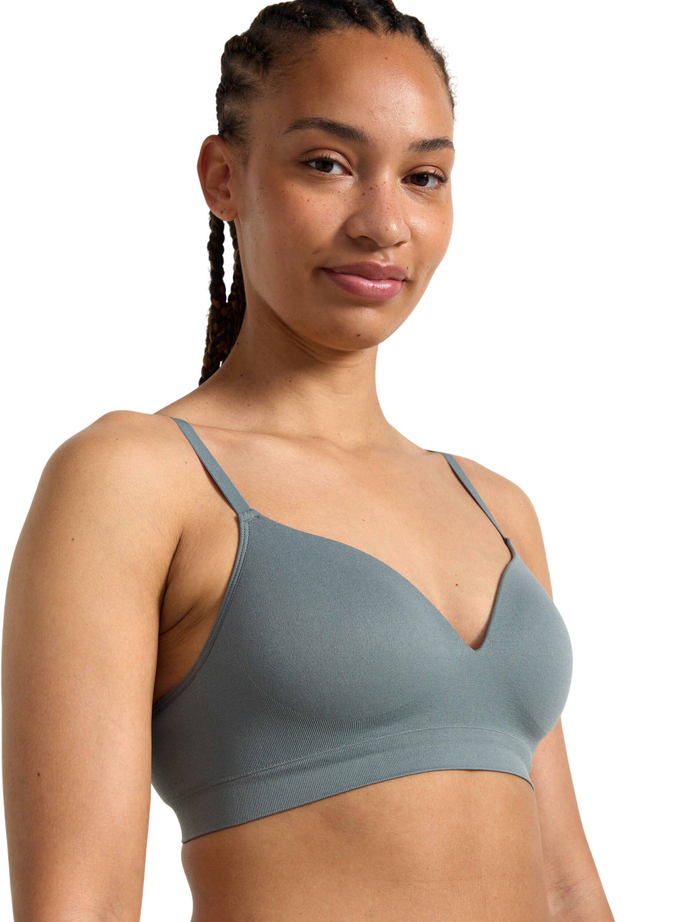 A comfy seamless bra with soft cups
