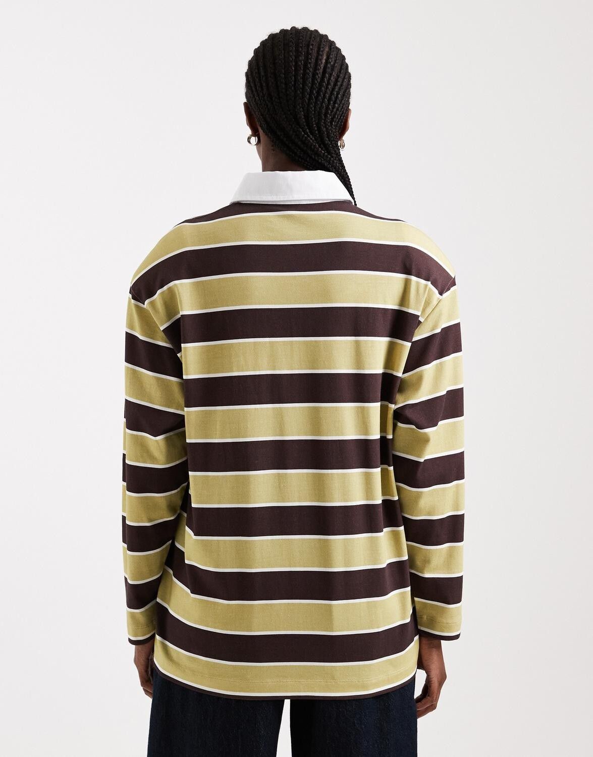 Tsbibs L/S Stripe Polo Top Jrs