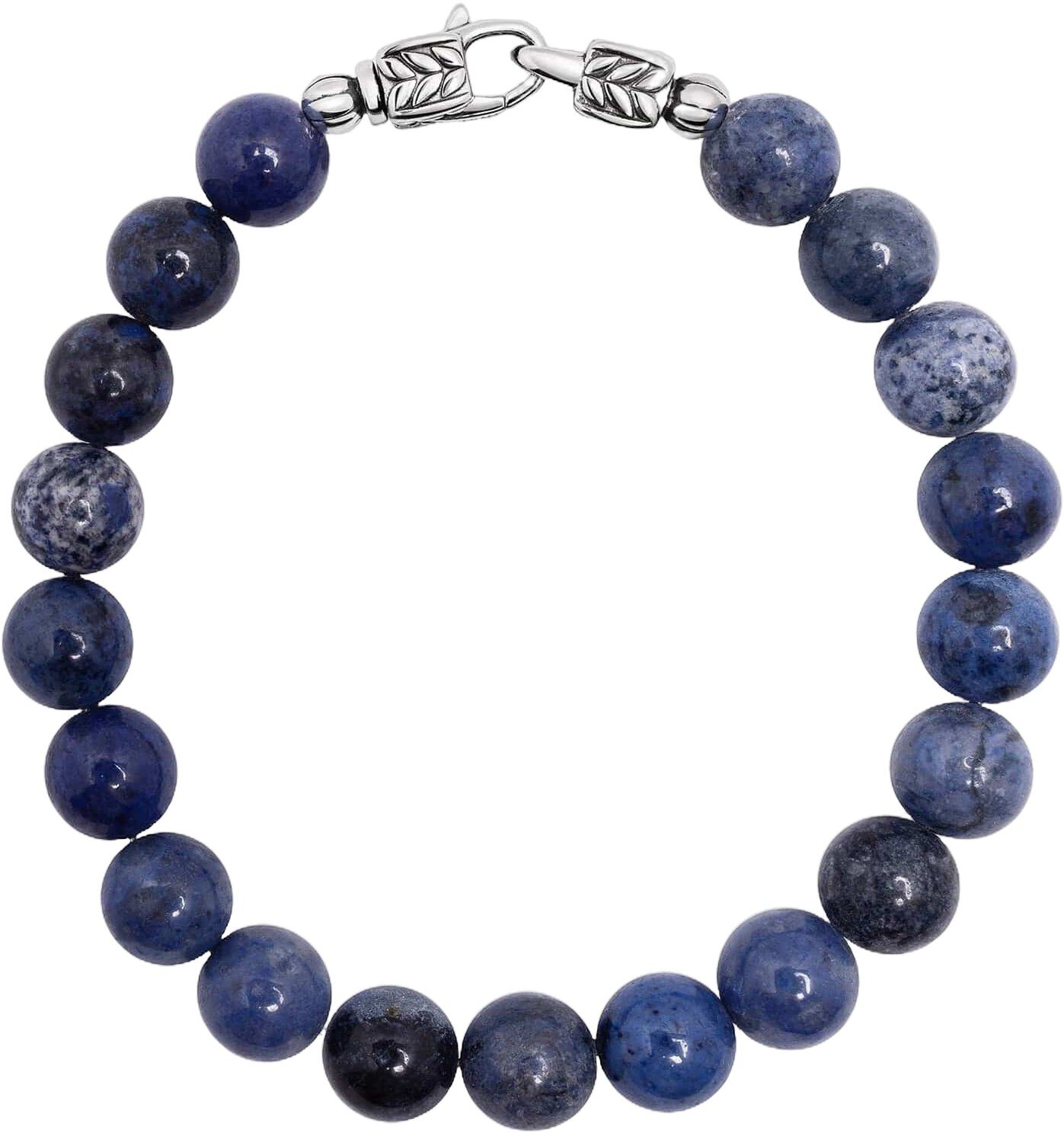Blue Dumortierite Healing Bracelet with Silver Lock