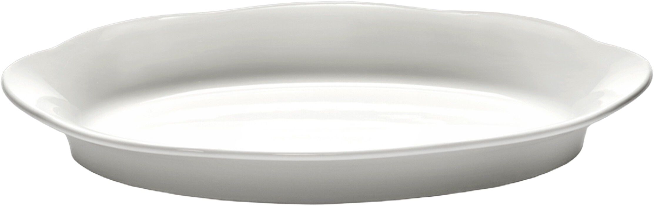 HIGH OVAL PLATE M WHITE SILHOUETTE