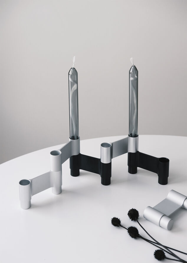 LINK, CANDLE HOLDER, MATT ALUMINIUM, 11060M