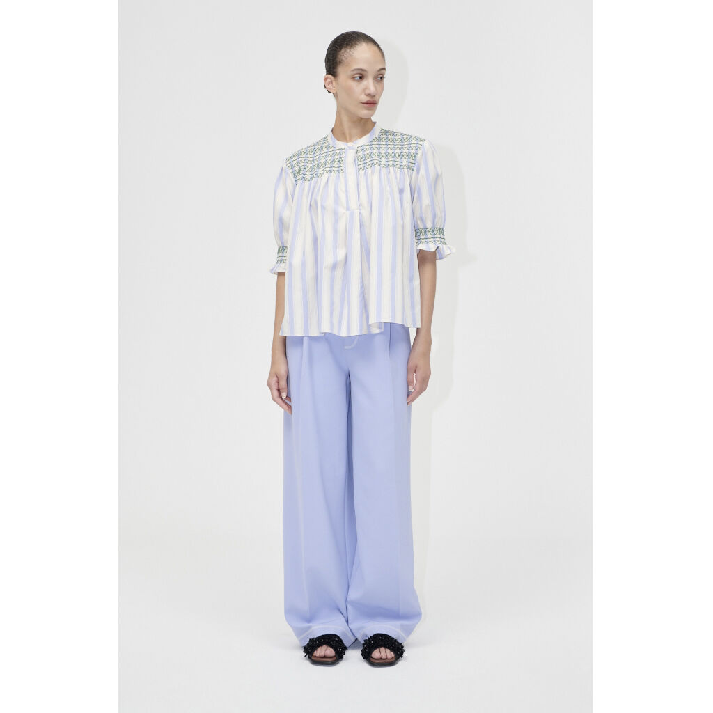 2367 Smocked Cotton, Smocked Gathered Top