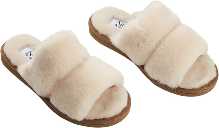 Slippers of 100% New Zealand Sheepskin, Nature