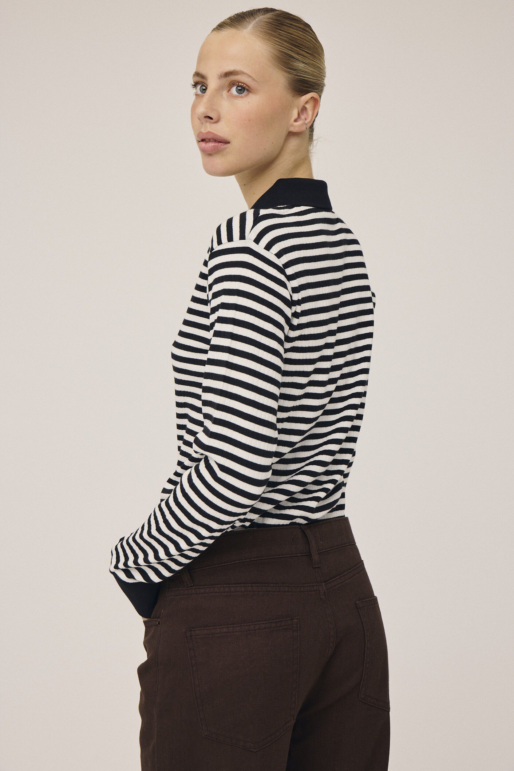 Milla 24 Long sleeve polo top - 100% Organic Cotton GOTS