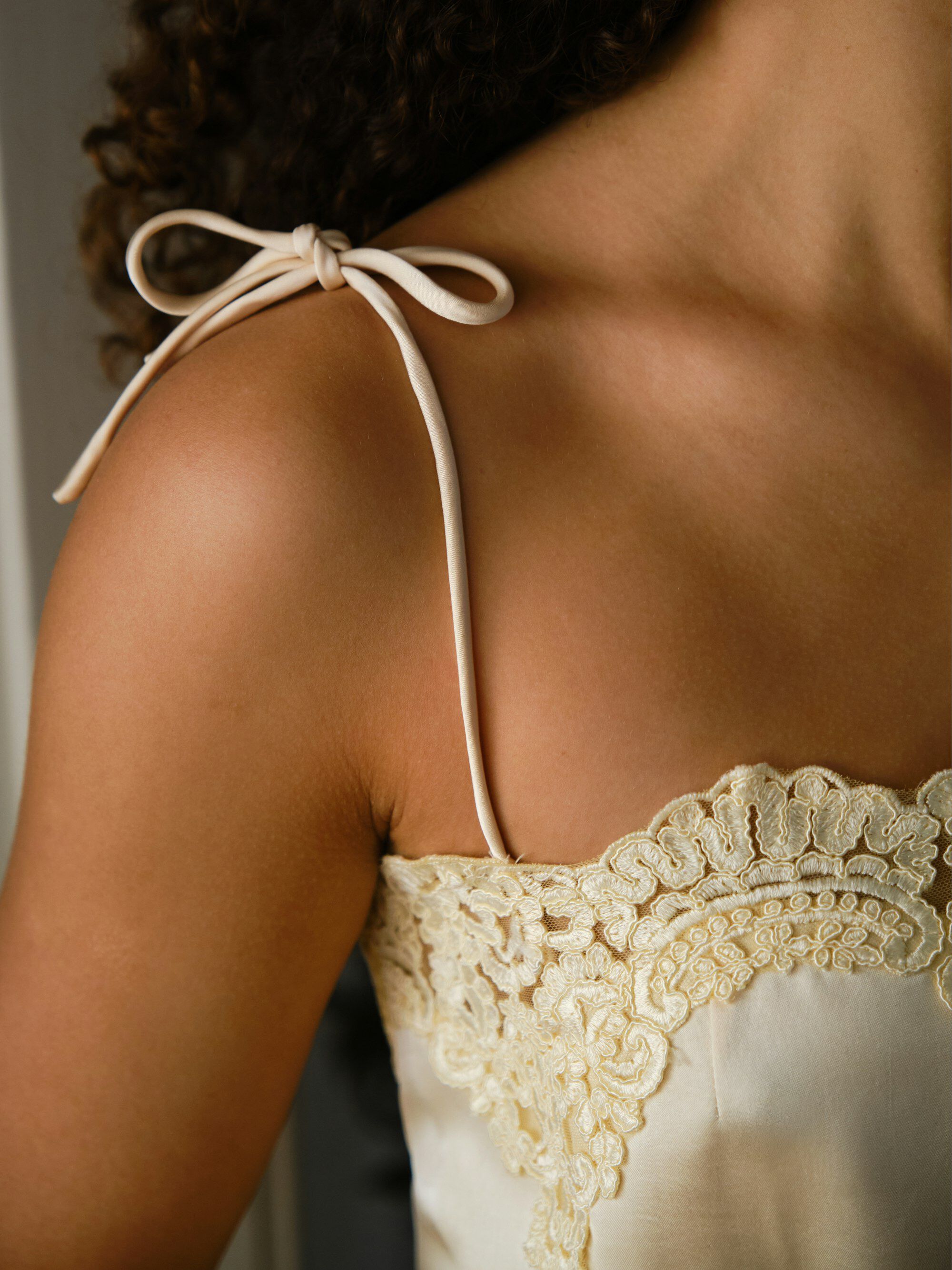 Kaela Heavy Sateen Lace Top