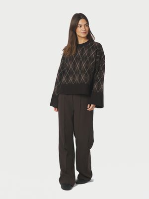 Kick Check Knit Blouse