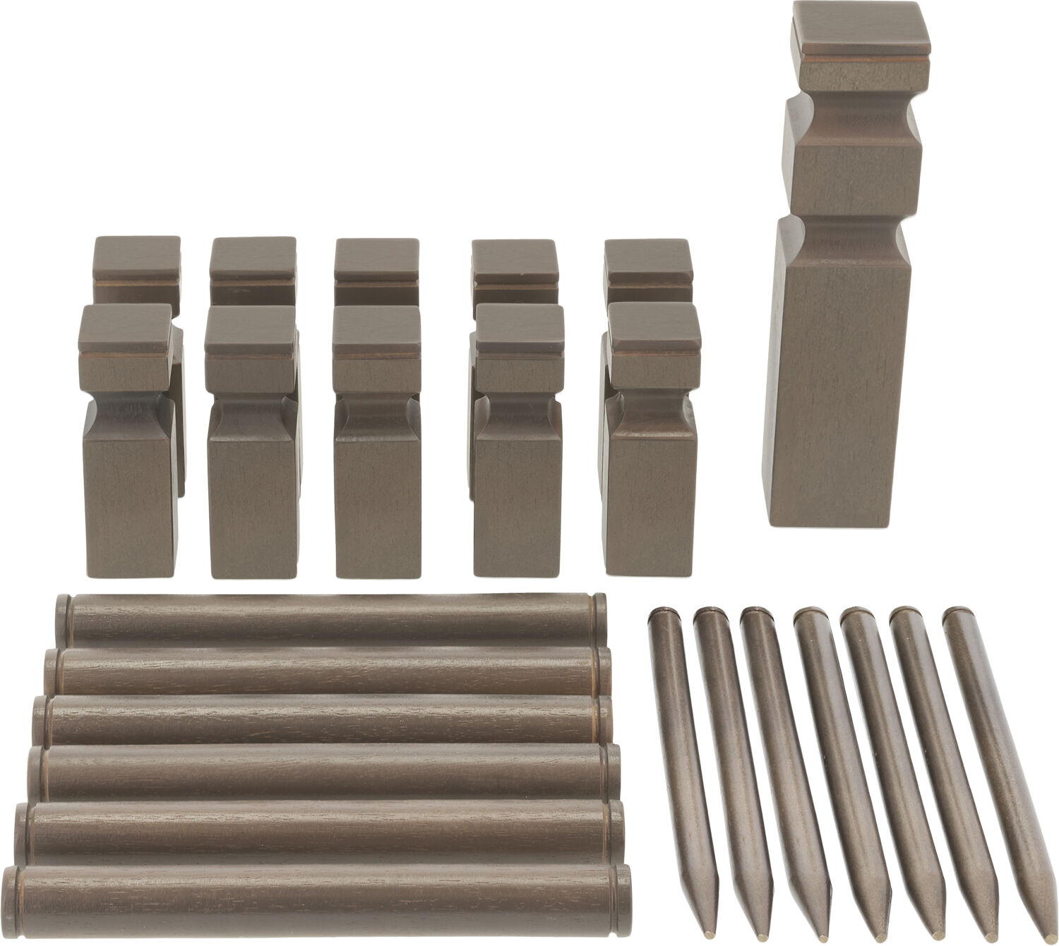 Kubb Gr&aring;/Brun Gummitre