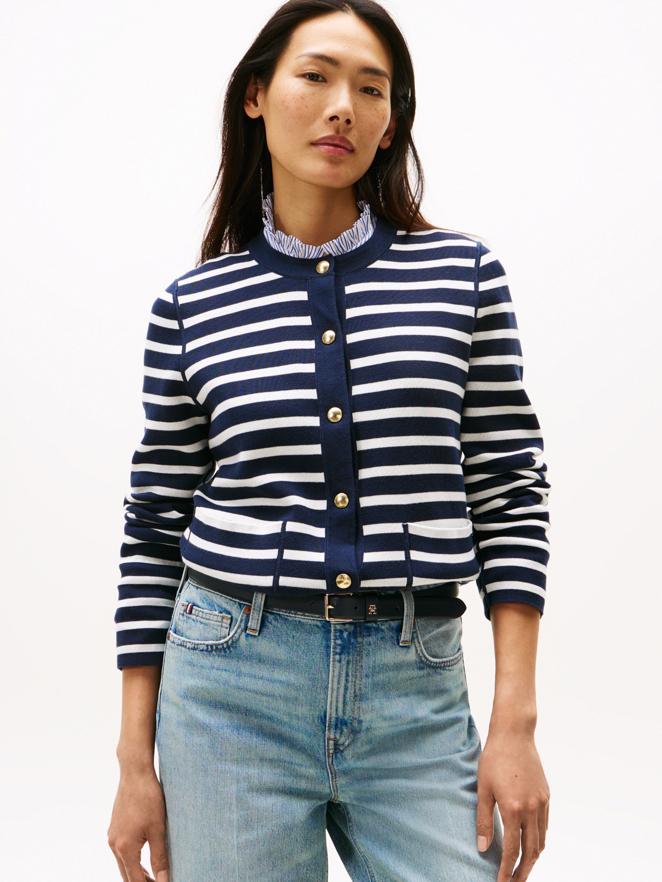 CO JERSEY REVERSIBLE LS CARDI