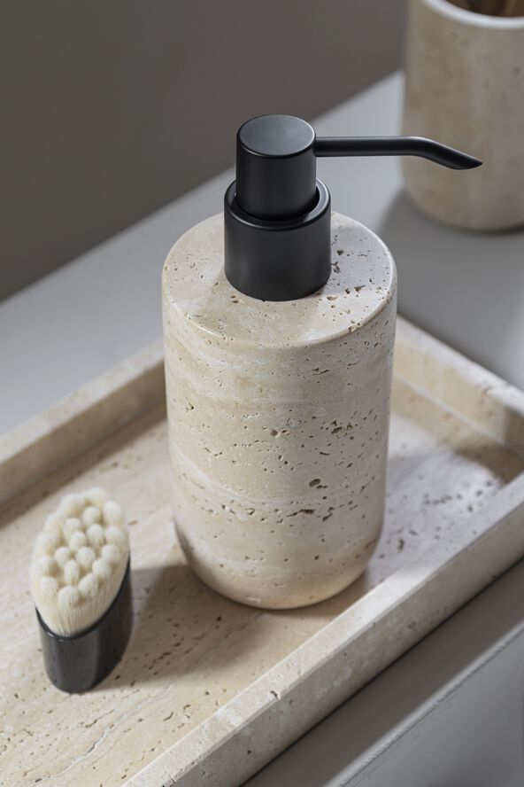 TRAVERTINE dispenser, tall