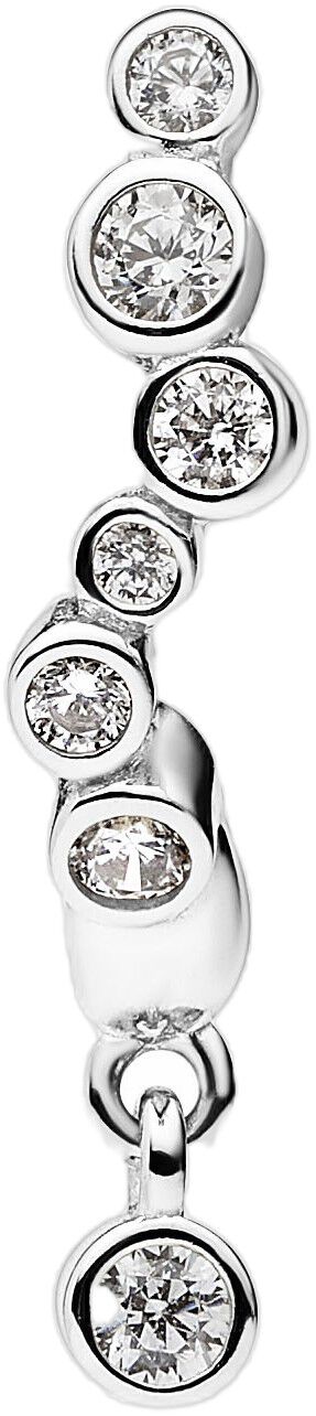Nova Drop Huggie Silver