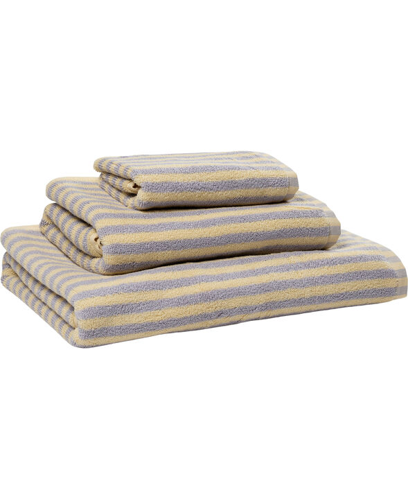 Stripe 40x60cm GOTS yellow/lavender col. 01