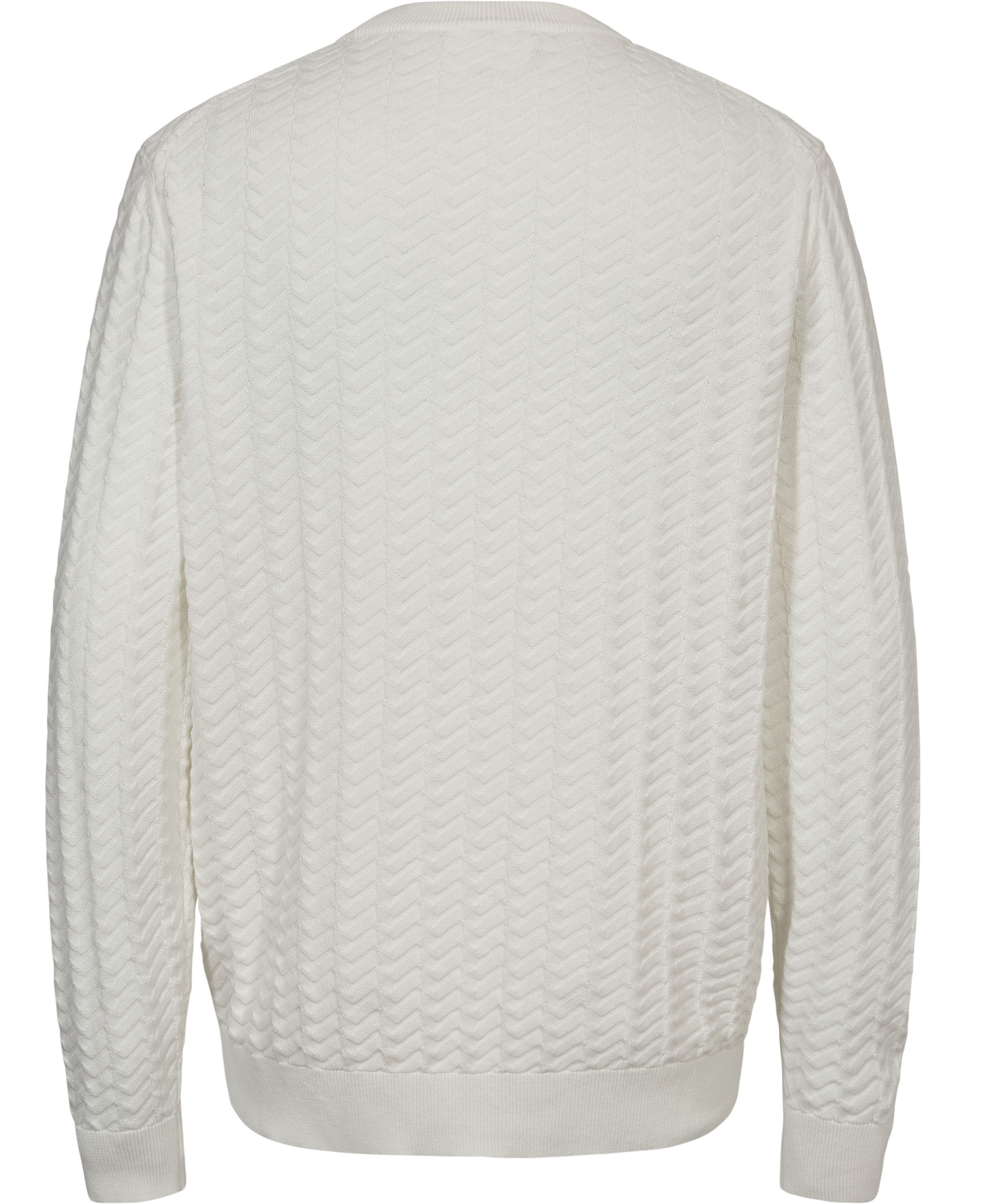 Jacquard-structure sweater in cotton