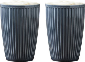 "Termosmugg PlissÃ© 25 cl 8 x 12 cm 2 st Midnight Blue"