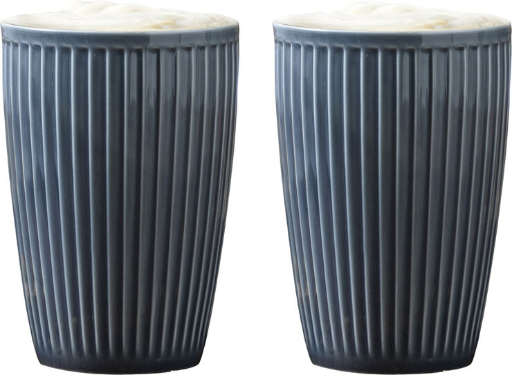 "Termosmugg Plissé 25 cl 8 x 12 cm 2 st Midnight Blue"