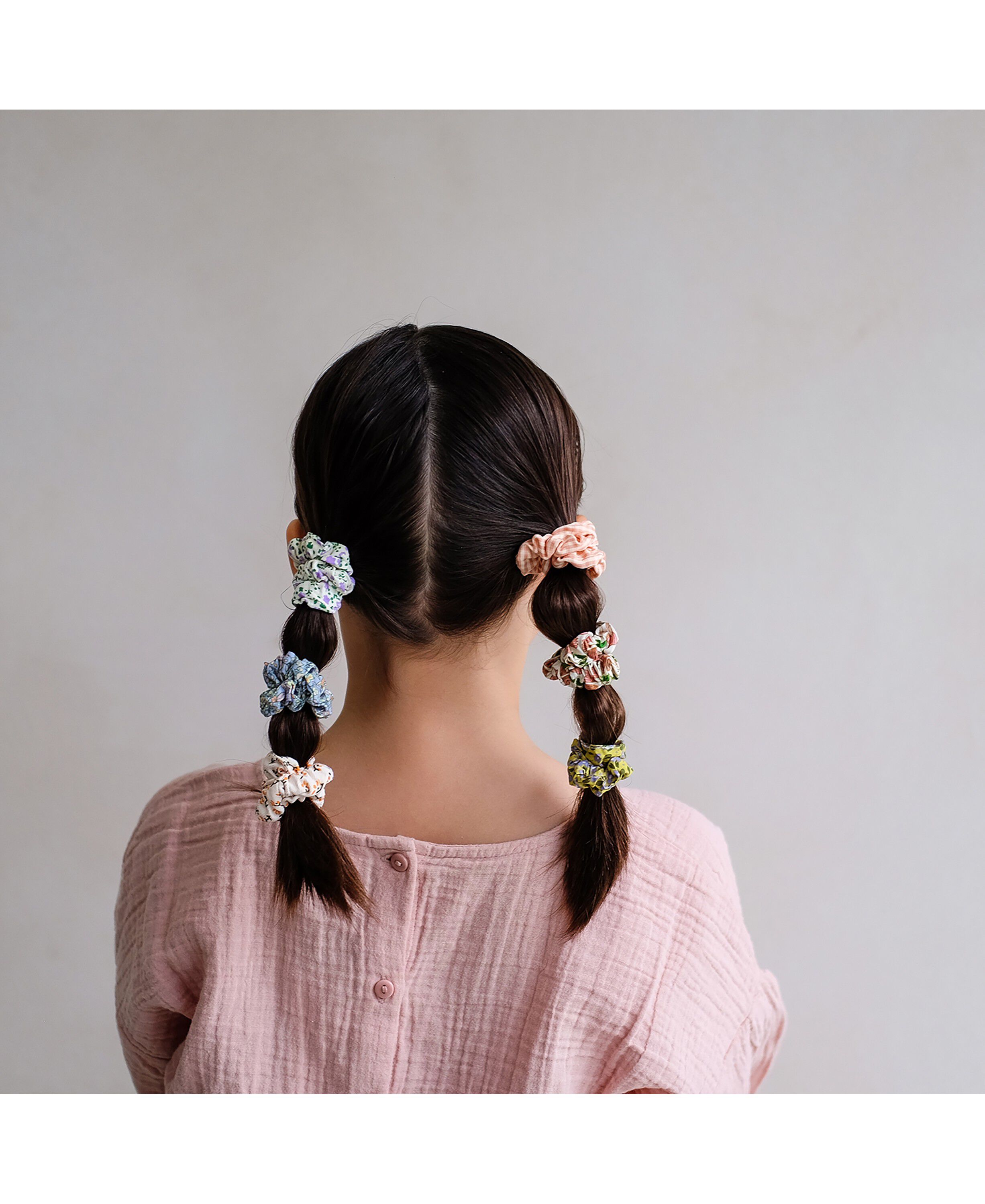 Mimi & Lula - 6 scrunchies - Floral Spring on the Farm