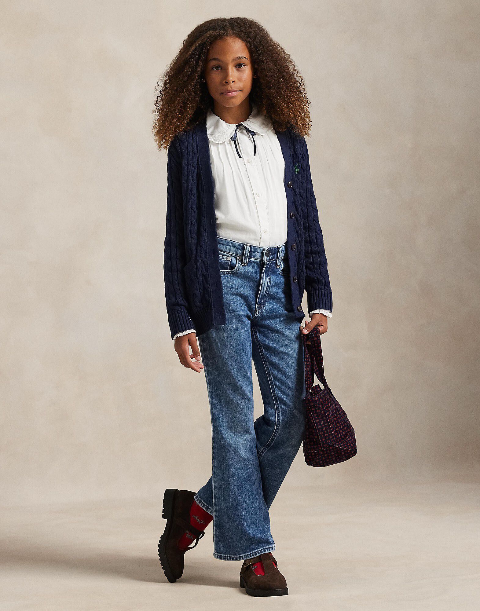 Flared Indigo Denim Jean