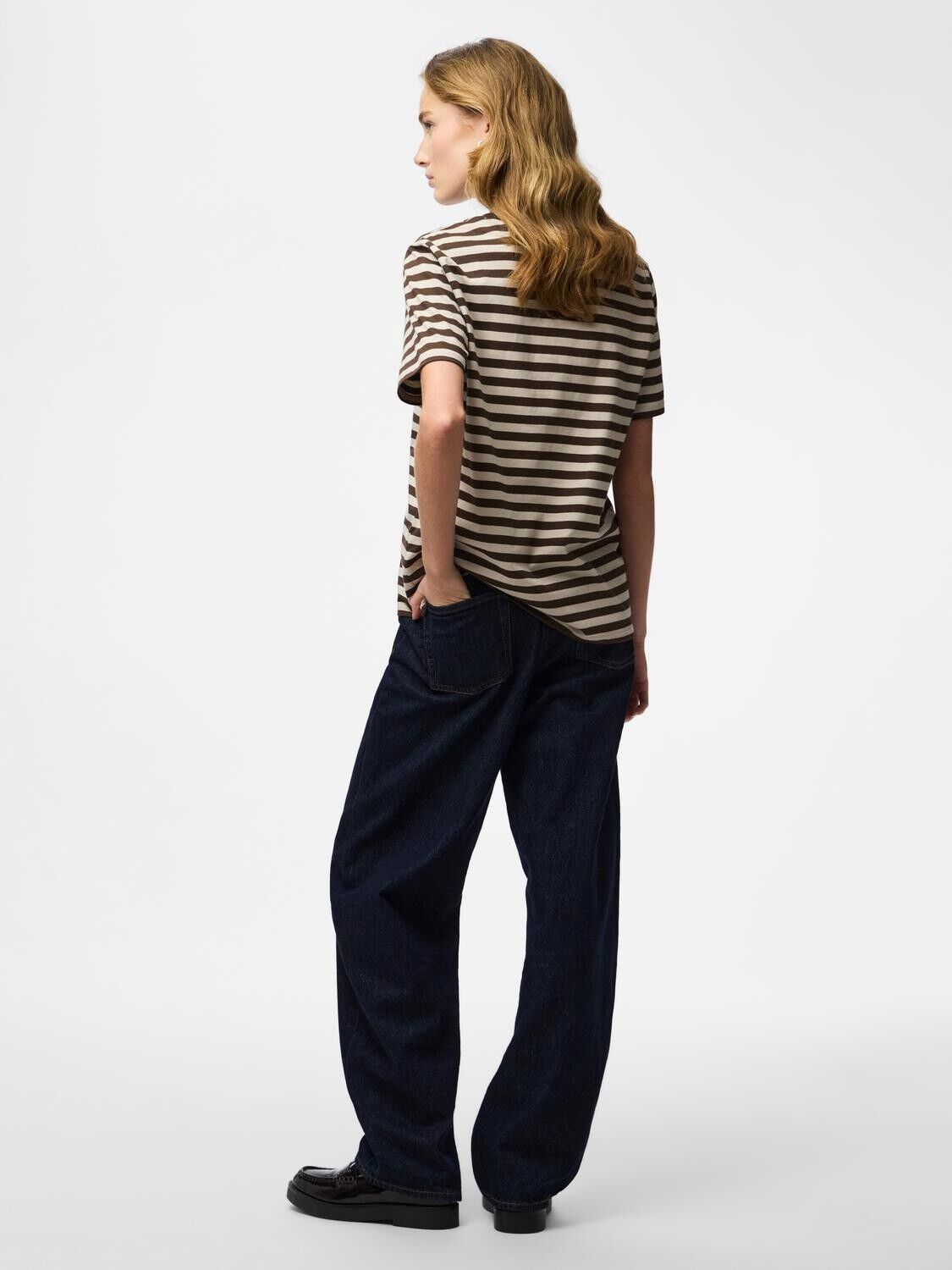 PCRIA SS TEE MULTICOL STRIPES NOOS