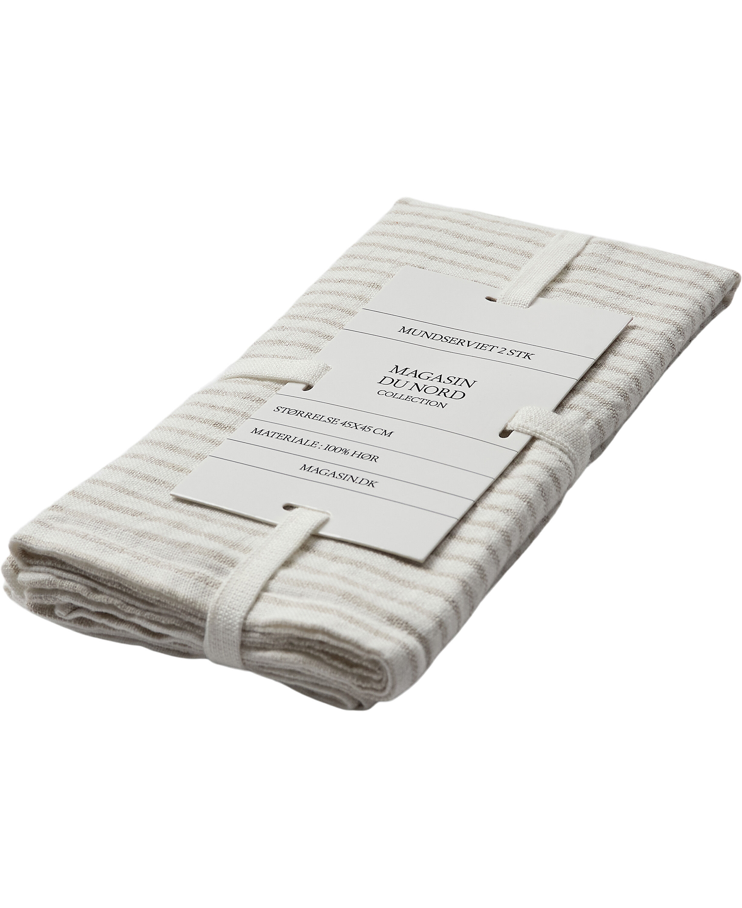 Linen, mundserviet, s&aelig;t af 2 styk