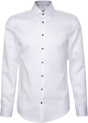 Business Shirt Slim Long sleeve Kent-Collar Uni