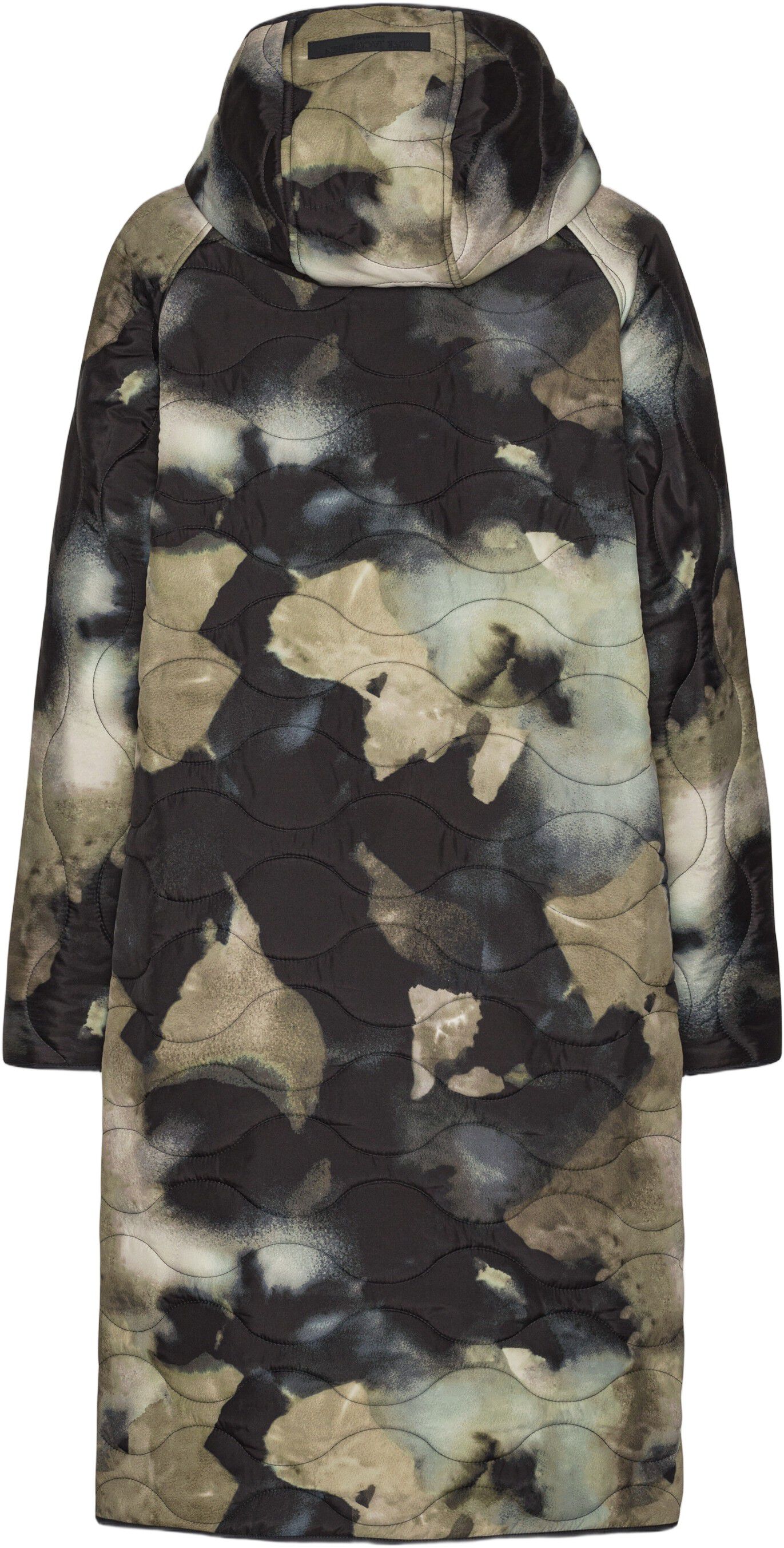 Long Quilt Jacket with Hood