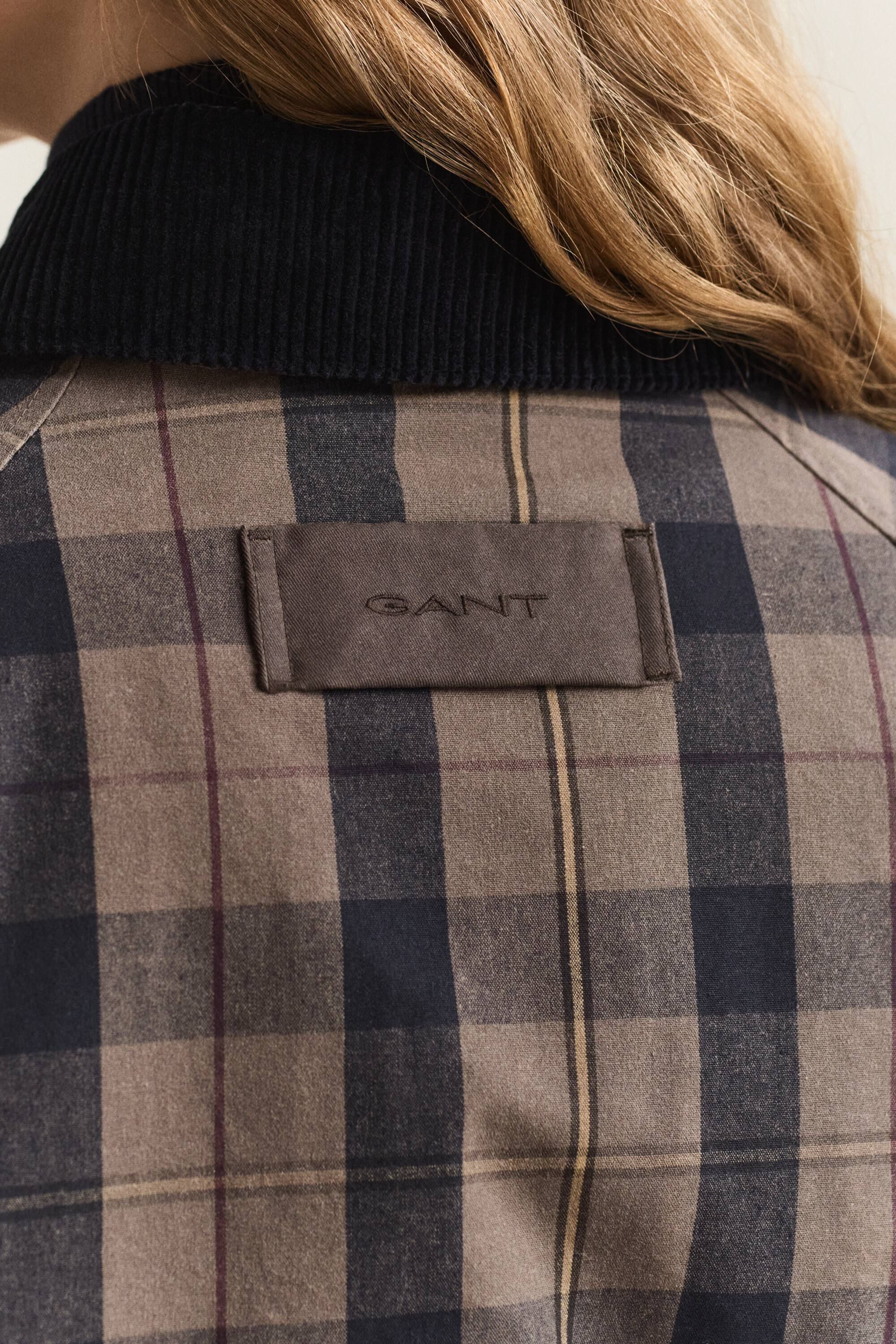 CHECKED WAXED JACKET