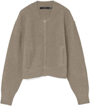 VMHANNA LS O-NECK ZIPPER CARDIGAN B