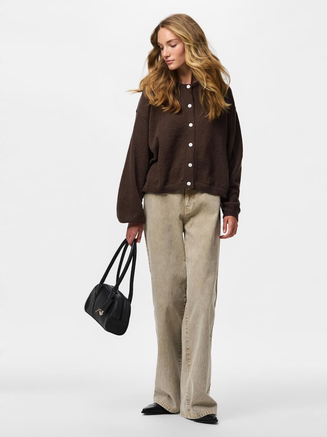 PCIDA LS O-NECK KNIT CARDIGAN NOOS