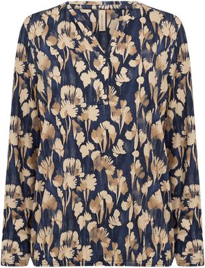 SC-FELICITY AOP 525 Bluse Mørk blå