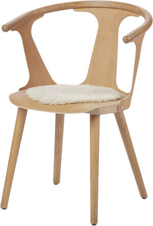Seat Cover, Short-Wool Curly New Zealand Sheepskin, Round Ø34 cm Moon