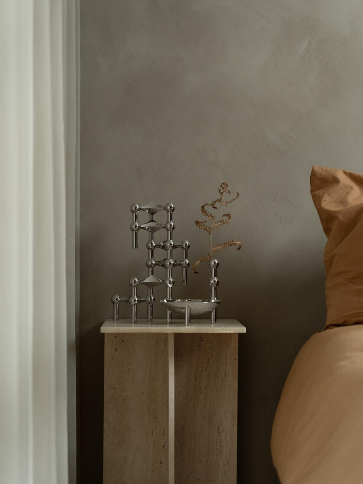 STOFF Nagel&reg; 3-pak lysestage krom