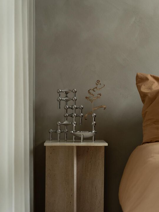 STOFF Nagel® 3-pak lysestage krom