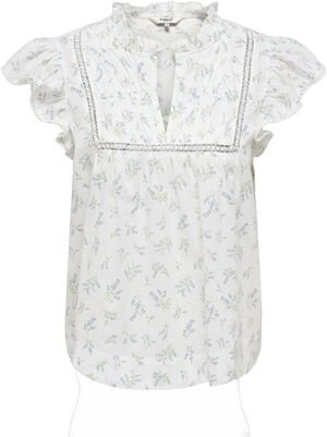 ONLTEA-IDRIS S/L FRILL TAPE TOP WVN