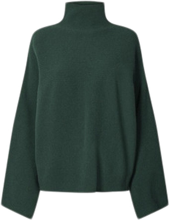 Eco merino ribbed wide sleeve