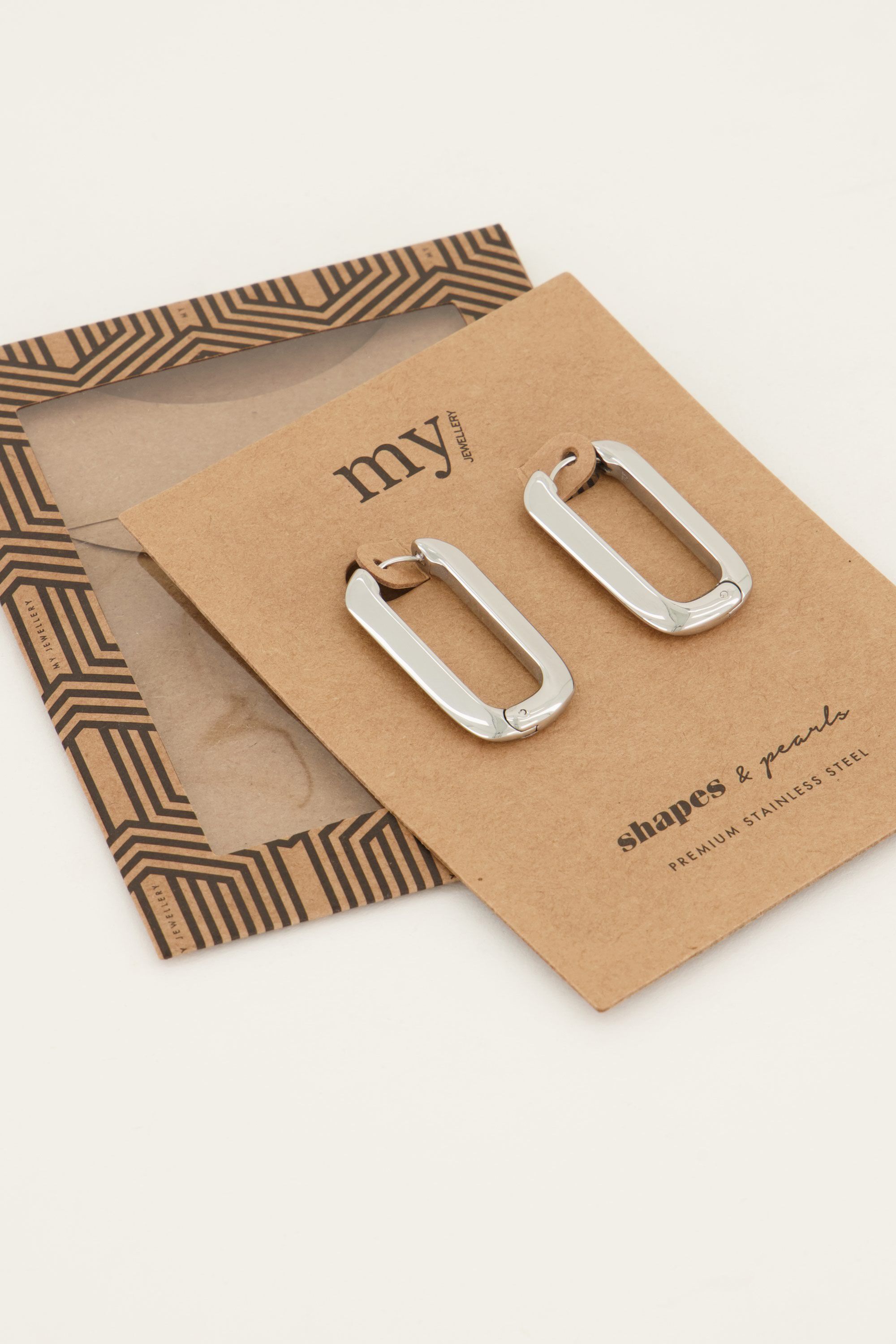 Shapes rectangular drop earrings