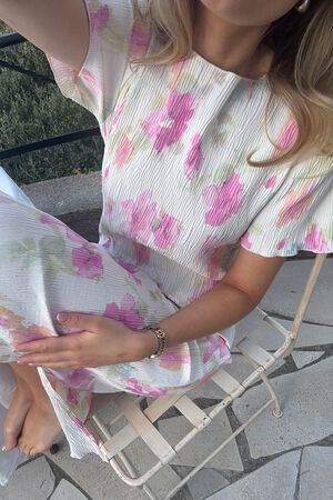 OdaIC SS Dress - Pink Flower Blush