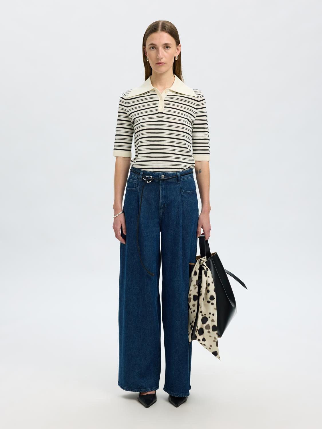 SLFTHEA 2/4 KNIT MERINO COLLAR NECK