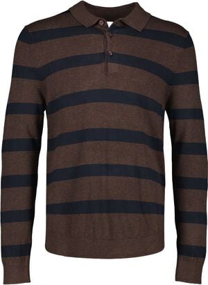 Ecovero striped L/S polo
