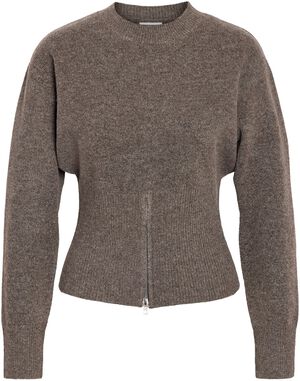 NMSLOAN L/S O-NECK ZIP KNIT FWD