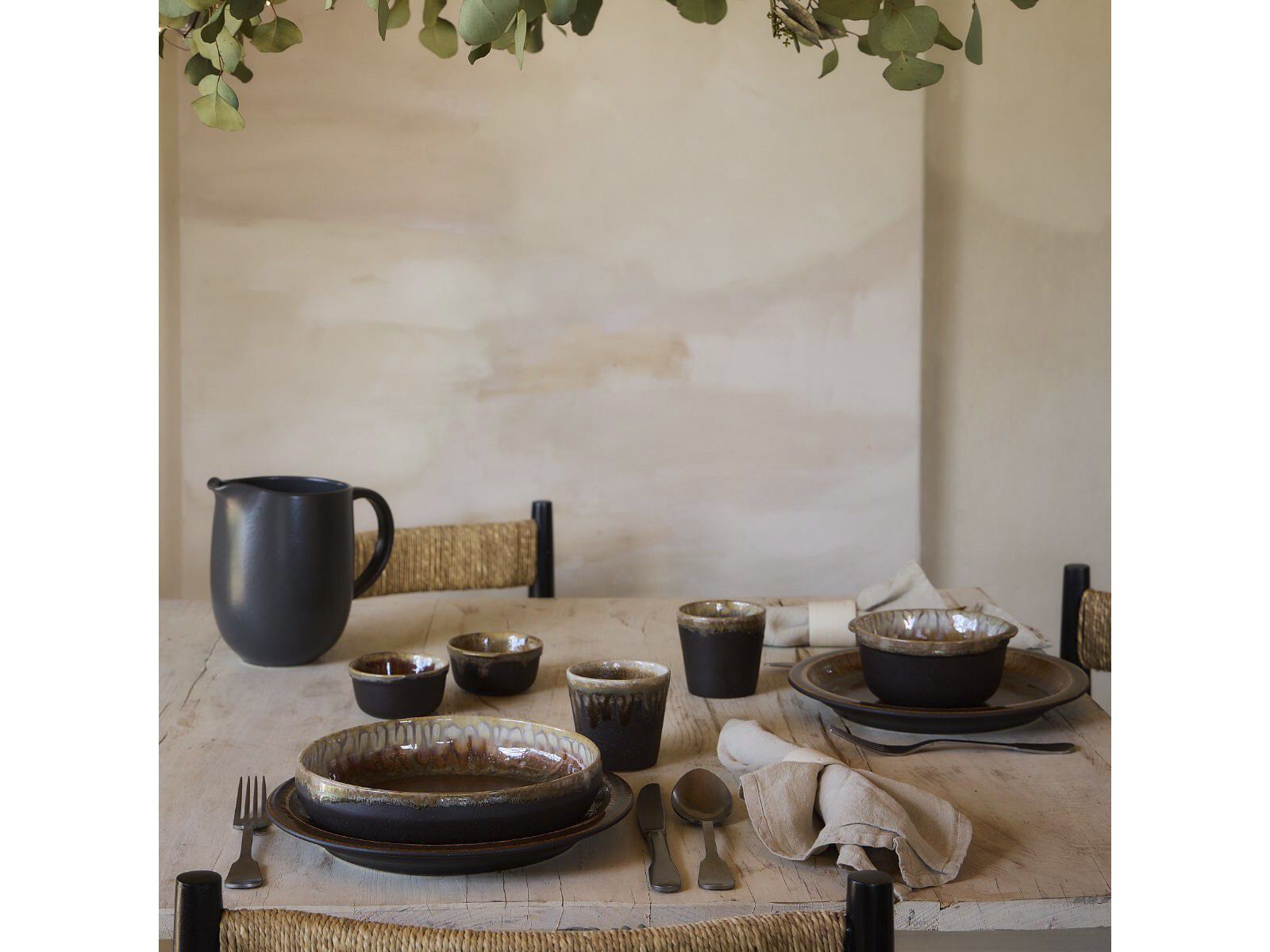 Tallerken Poterie 20,5 x 2,8 cm Mokka Steint&oslash;y