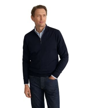 Merino Quarter Zip Knit Sweater