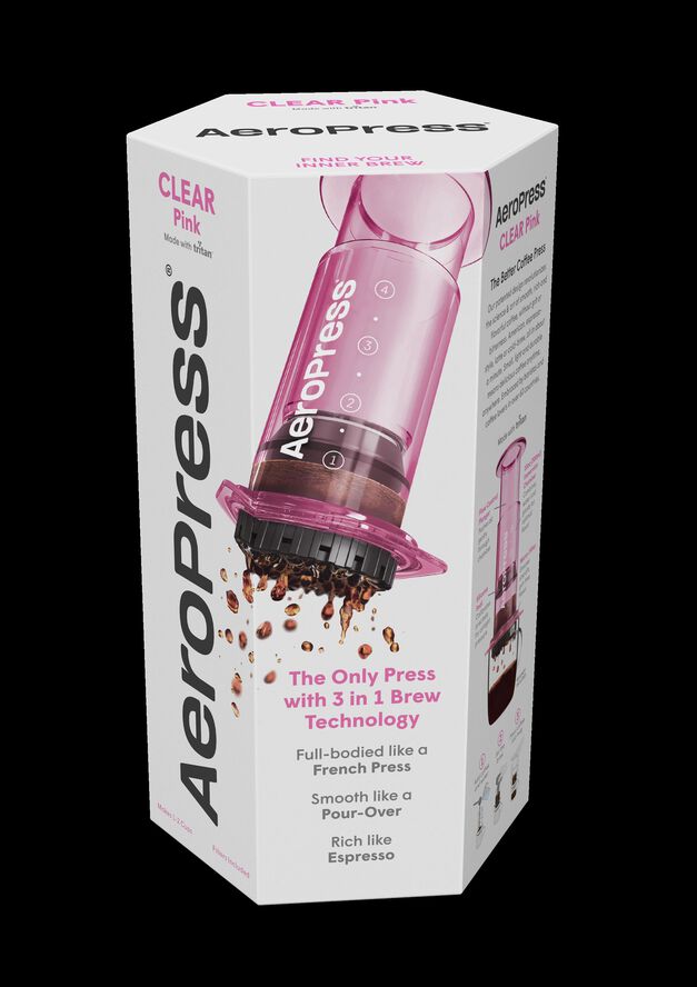 Aeropress Clear Colors Pink Coffee Press
