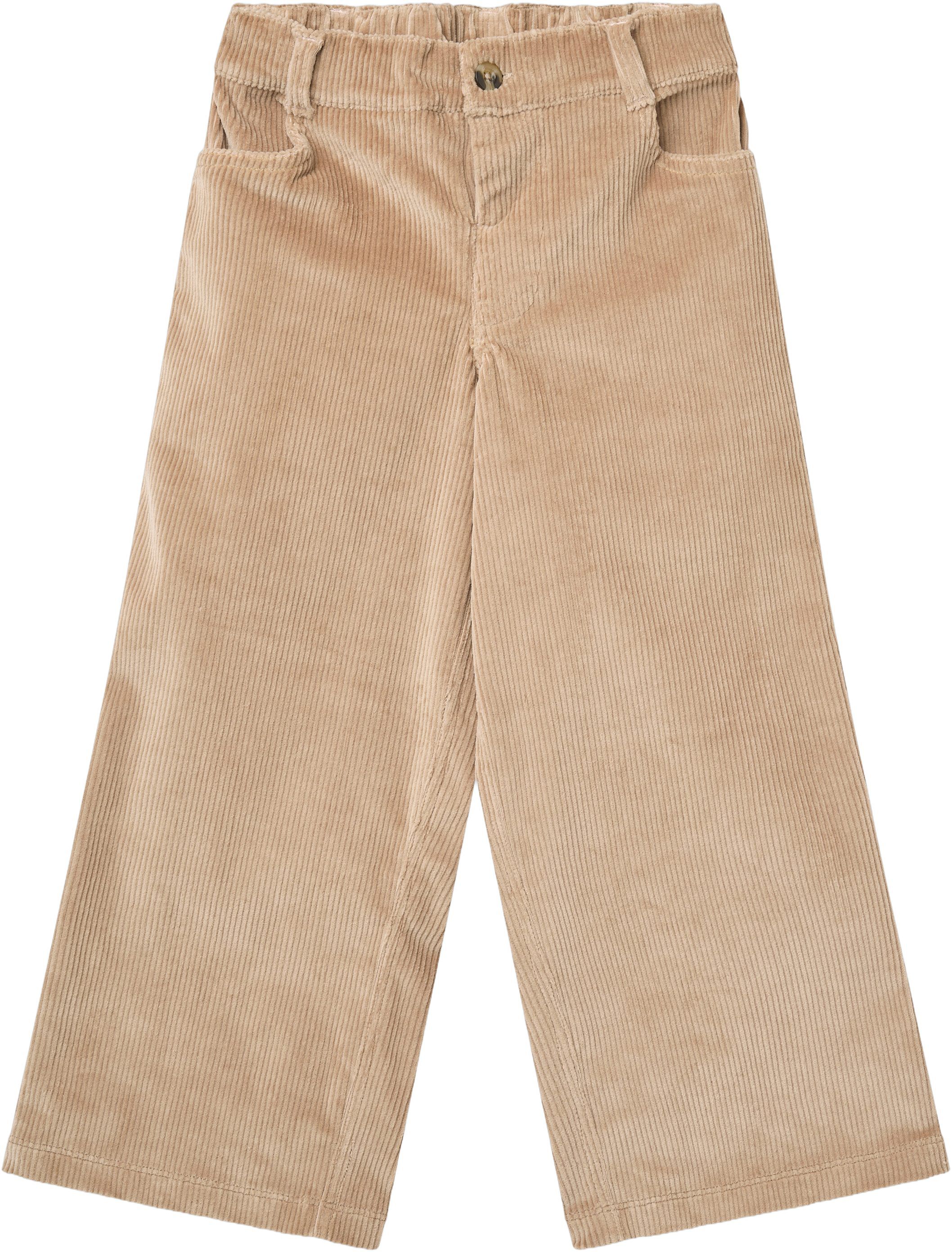 Corduroy Pant w. Wide Leg & Emb. on Backside Pocket