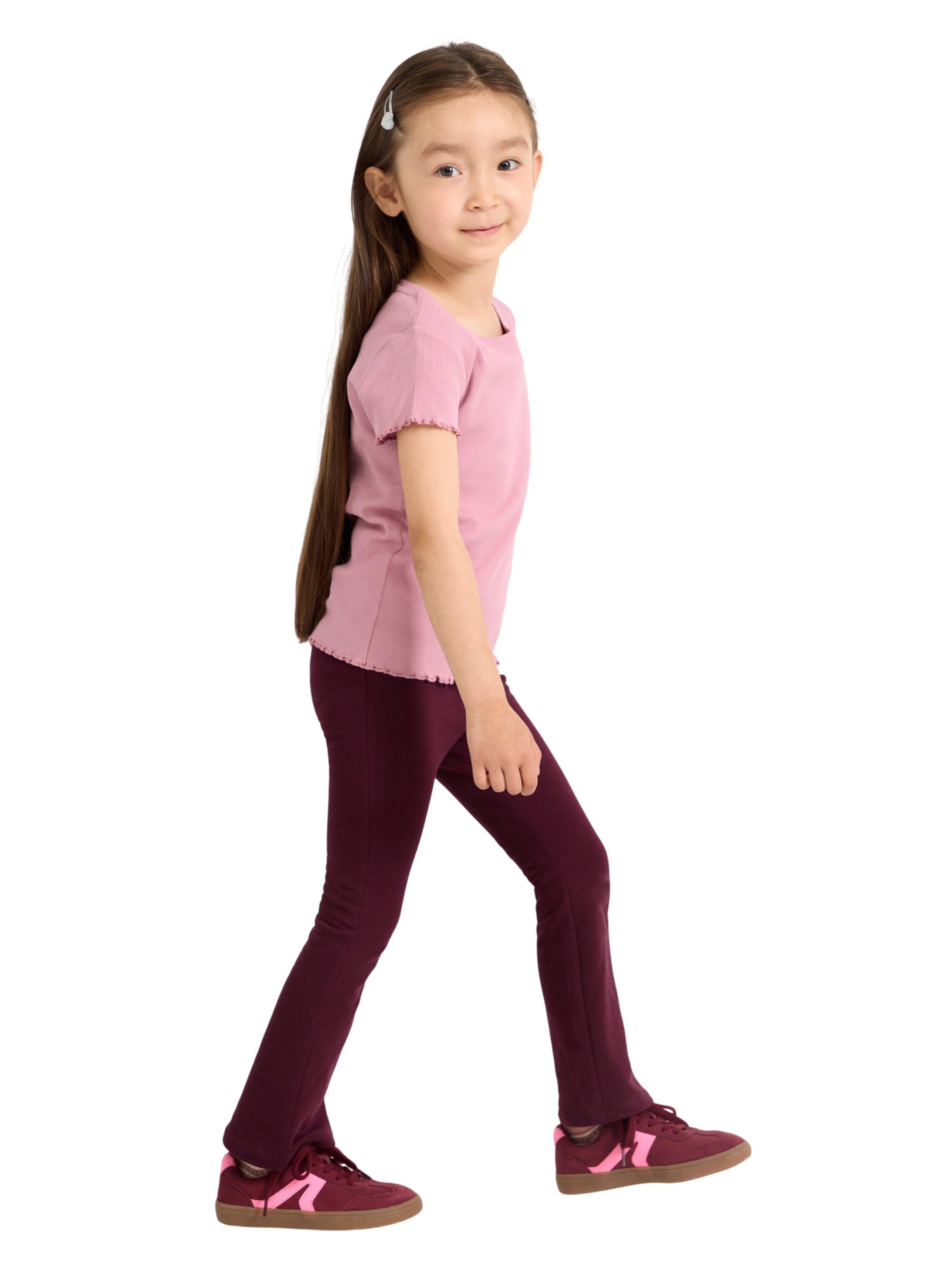 Flared leggings in soft cotton jers