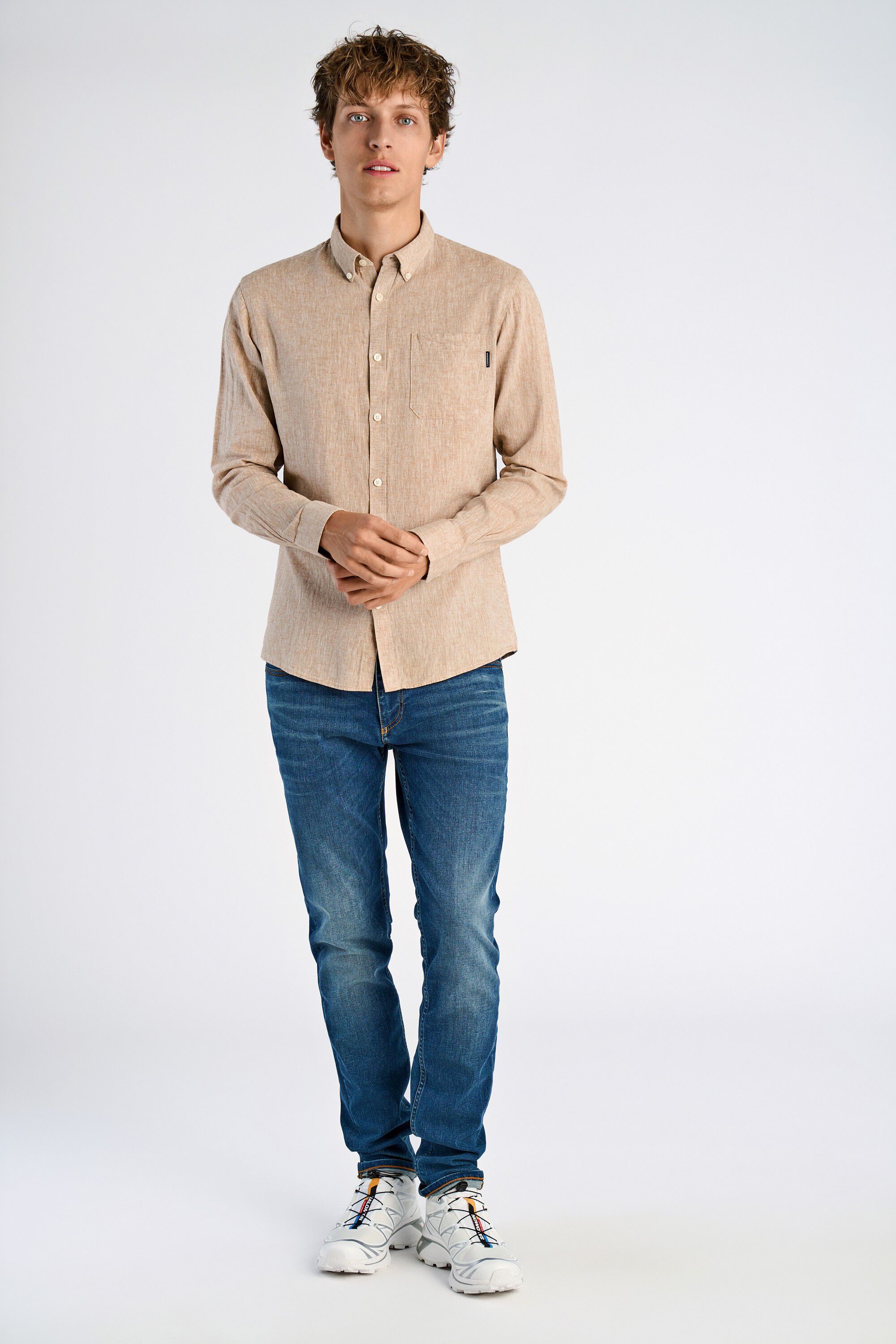 Cotton/linen shirt L/S