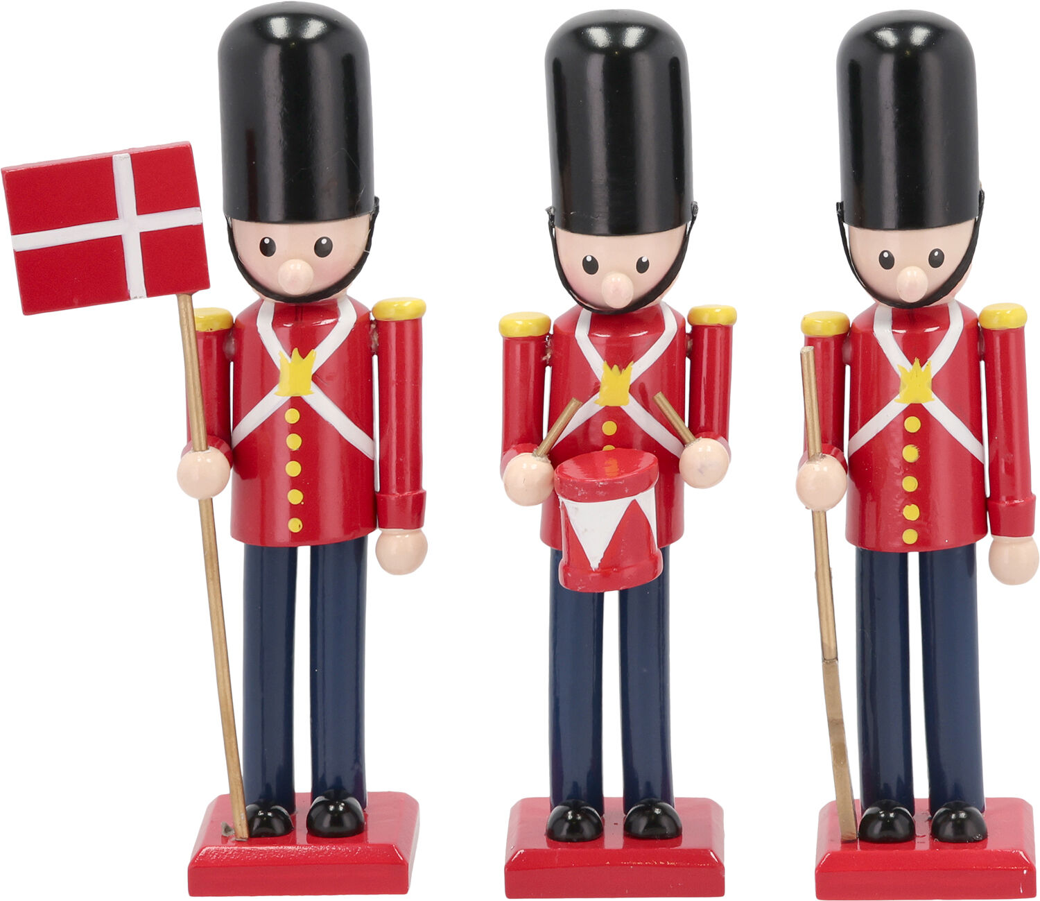 Gardist 15 cm 3 stk. R&oslash;d/Svart Tre