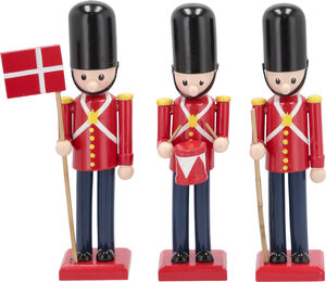 Gardist 15 cm 3 stk. Rød/Svart Tre