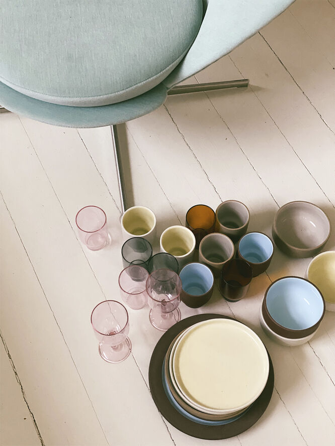 CUP, TALL, 2 PCS, CLAY TERRACOTTA, GLAZE LIGHT BLUE ,75100TB