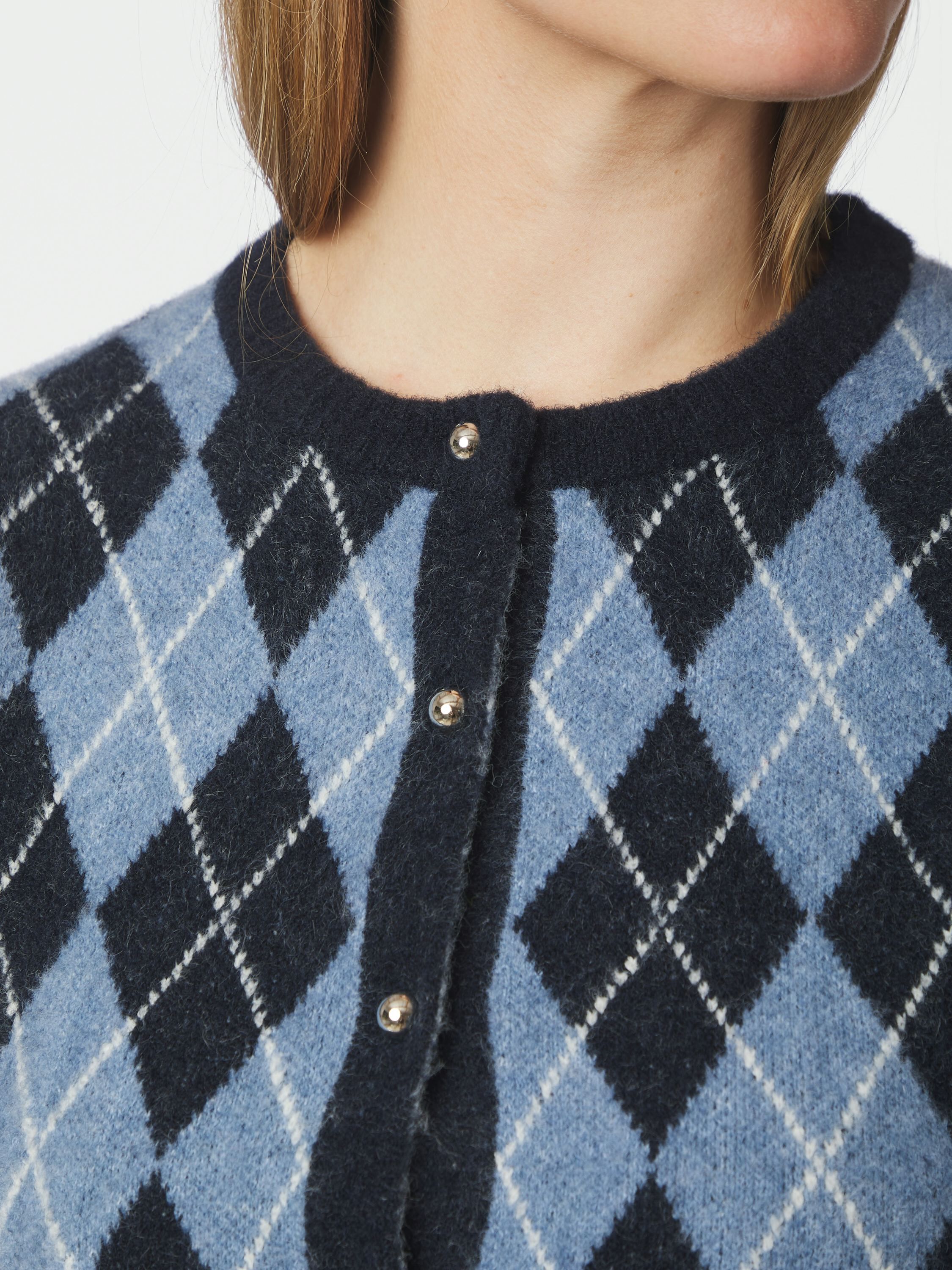 Allestar Check Knit Cardigan