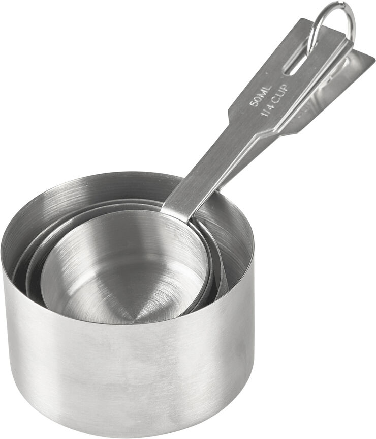 Målebegersett 4stk stål Blomst