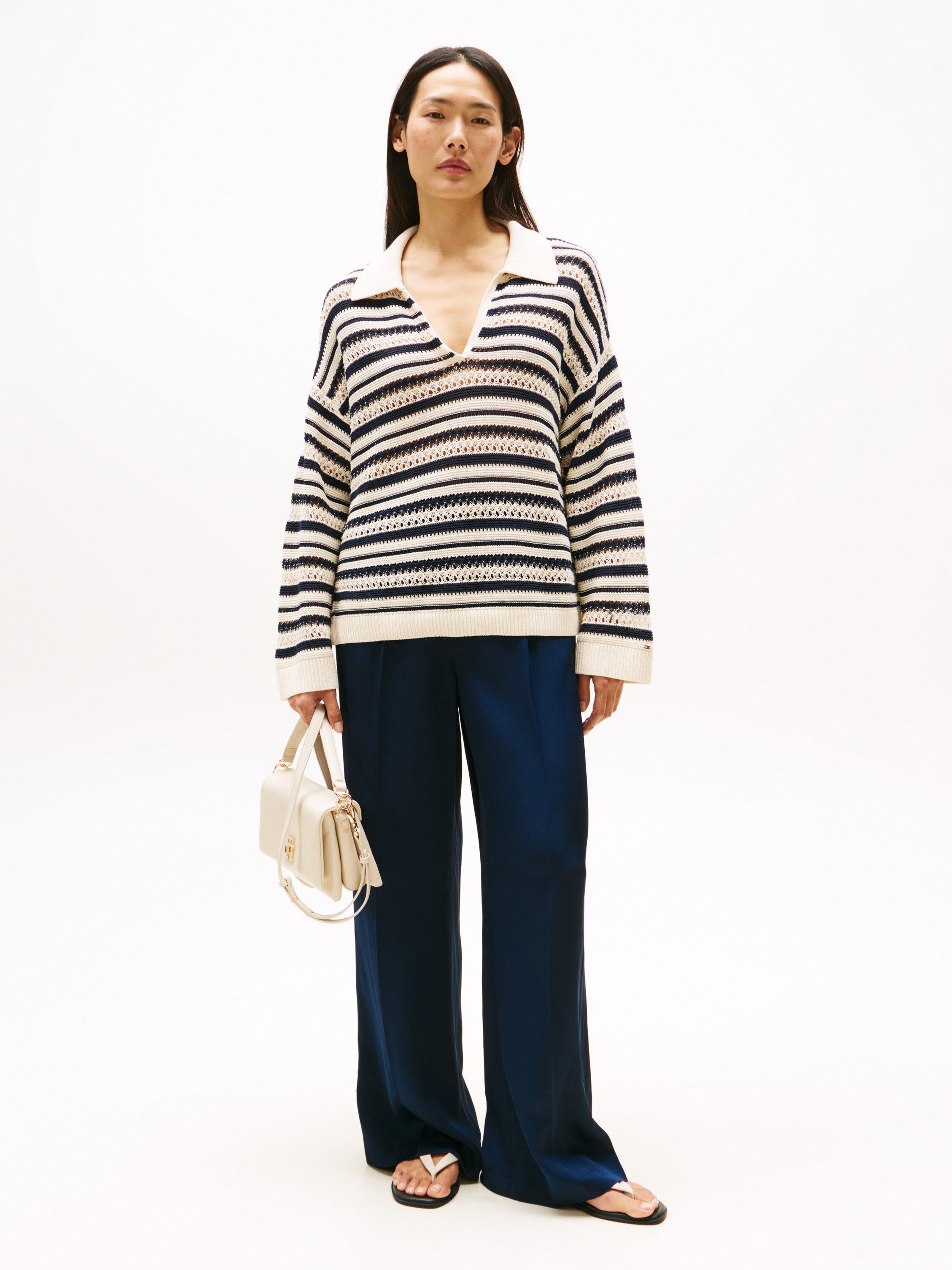 CROCHET RLX LS POLO SWT